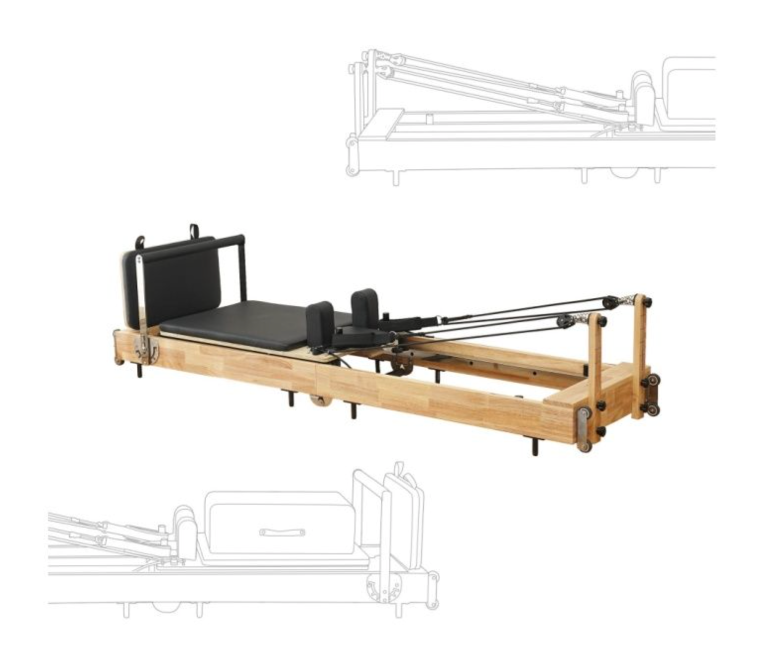 Folding Wooden Body Balance Pilates Core Bed Reformer