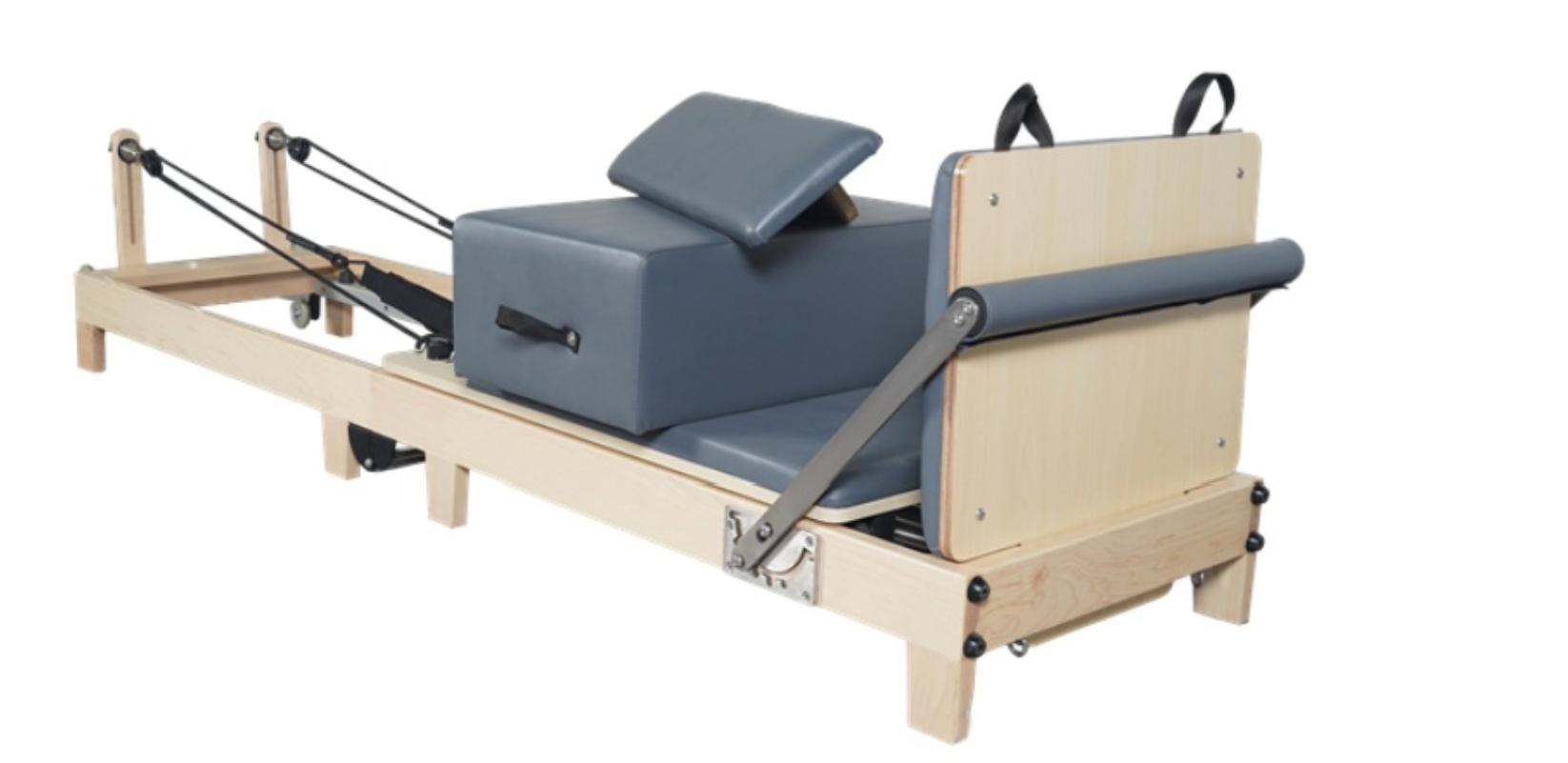 Foldable Pilates Exercise Machine with Wooden Legs