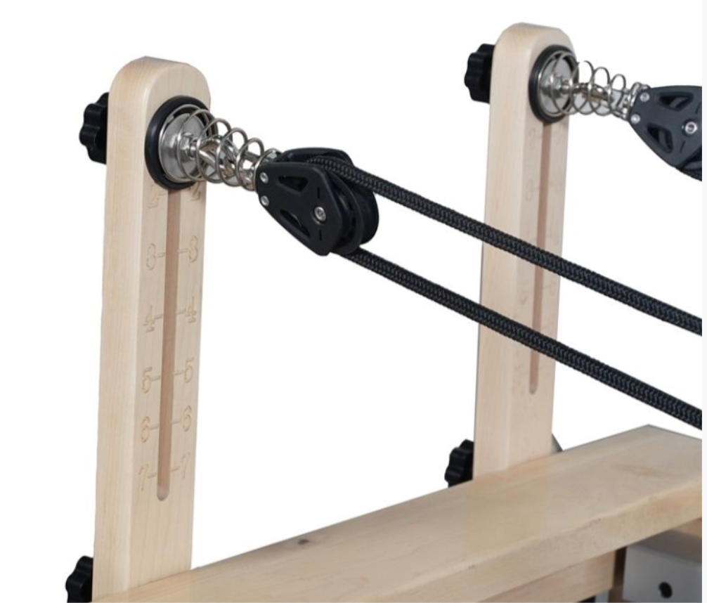 Foldable Pilates Exercise Machine with Wooden Legs