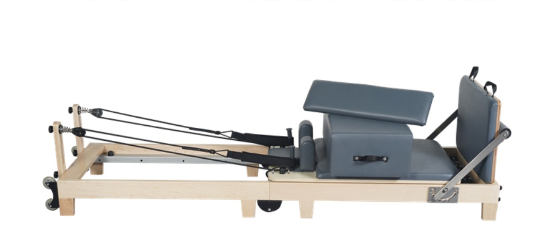 Foldable Pilates Exercise Machine with Wooden Legs