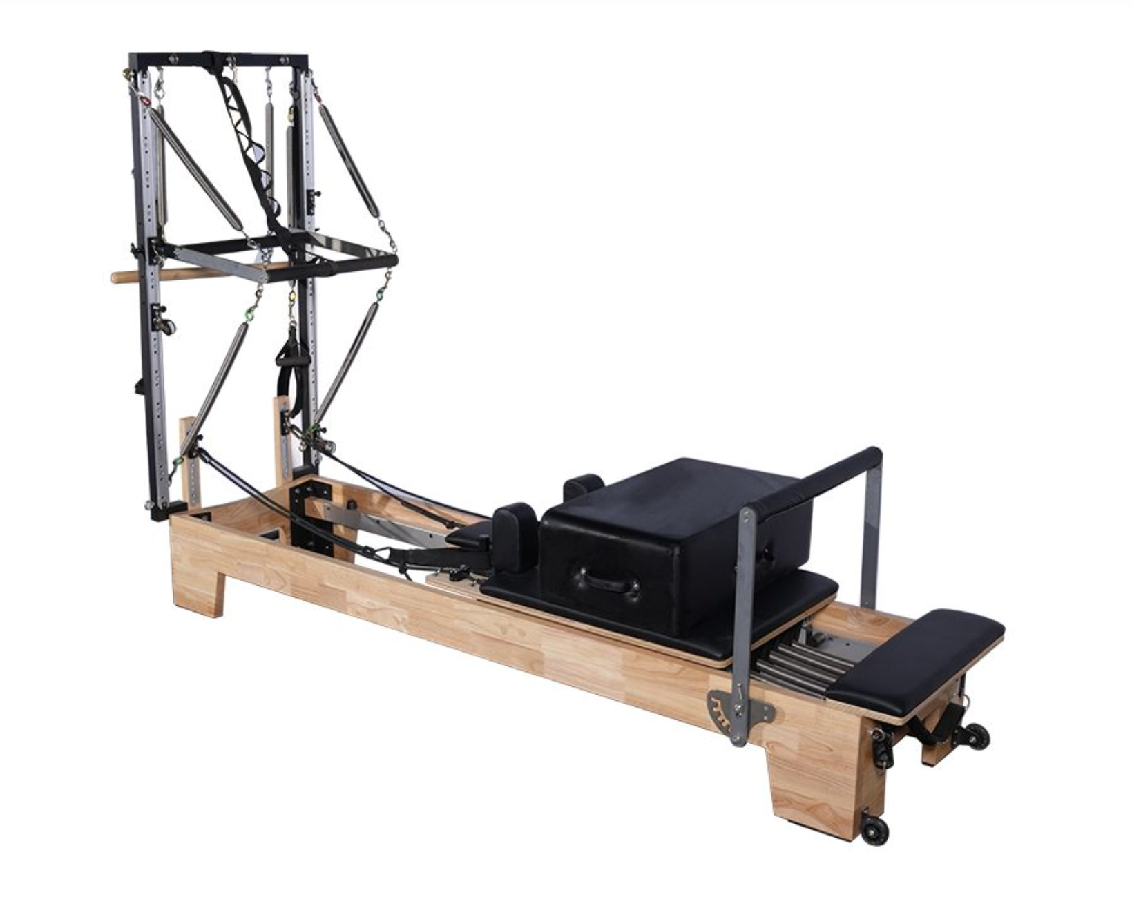 Deluxe Oak Wood Pilates Reformer with Half Trapeze